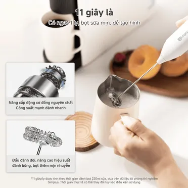 Máy Đánh Trứng Tạo Bọt Sữa Simplus NPQH001WH00 5