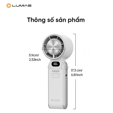 Quạt Cầm Tay Mini Có Sò Lạnh Lumias F3600 9
