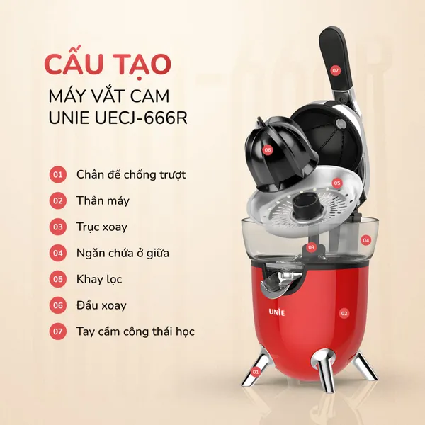 Máy Vắt Cam Unie UECJ-666R