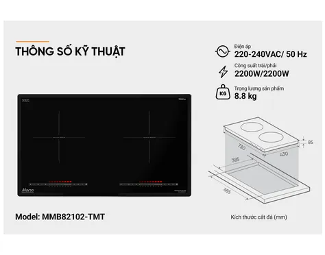Bếp Đôi Điện Từ Sunhouse Mama MMB82102-TMT - Xuất Xứ Thái Lan 5