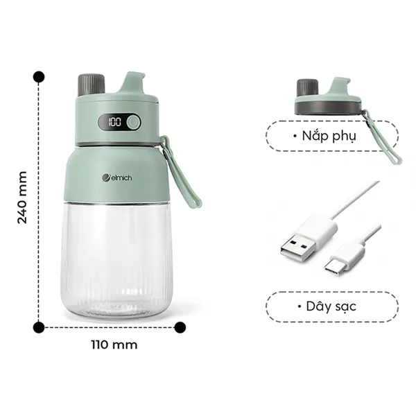 Máy Xay Sinh Tố Cầm Tay Elmich BLE9184