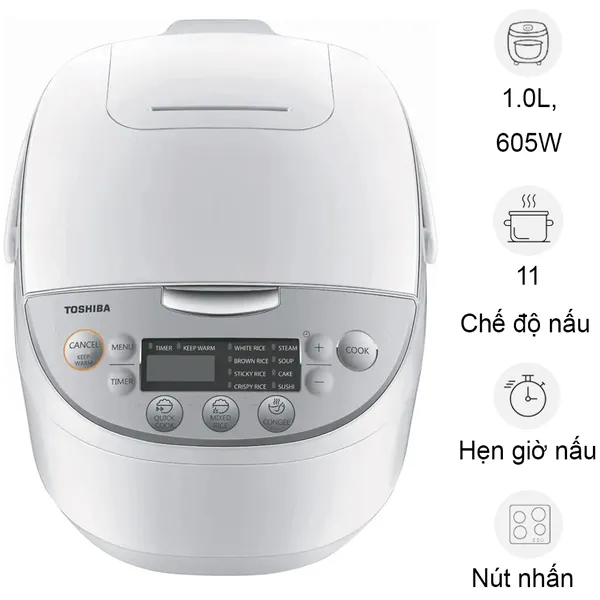Nồi Cơm Điện Tử Toshiba RC-10DH2PV(W) 1 Lít