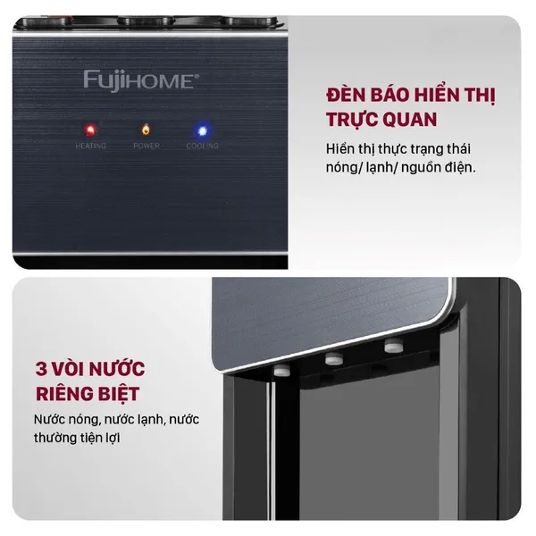 Cây Nước Nóng Lạnh Fujihome WD675C-B