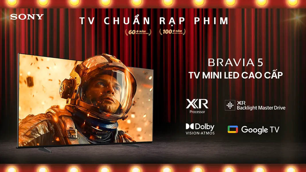 Google TV Mini LED Sony 98 Inch BRAVIA 5 K-98XR50