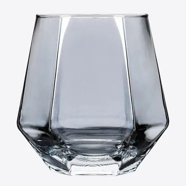 Ly Thấp Thủy Tinh Deli Hexagon Silver 310ml