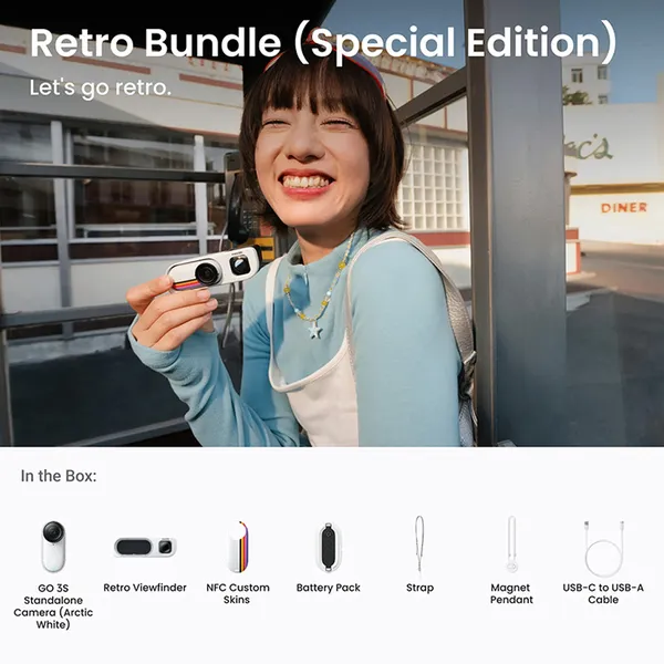 Camera Hành Động Insta360 GO 3S Retro Bundle (Special Edition)_128G