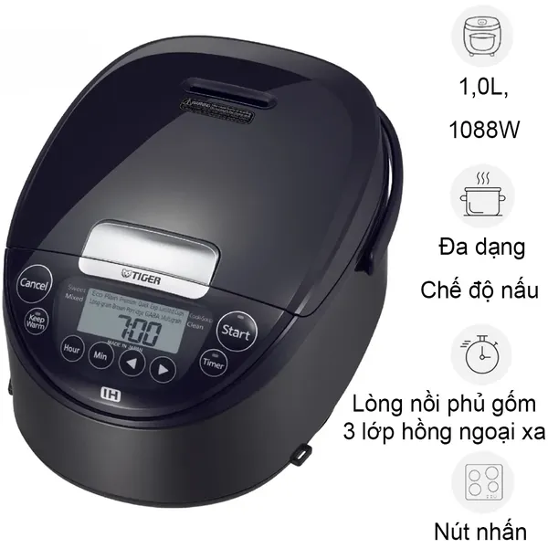 Nồi Cơm Điện Cao Tần Tiger JPW-H10V 1.0 Lít - Nhật Bản