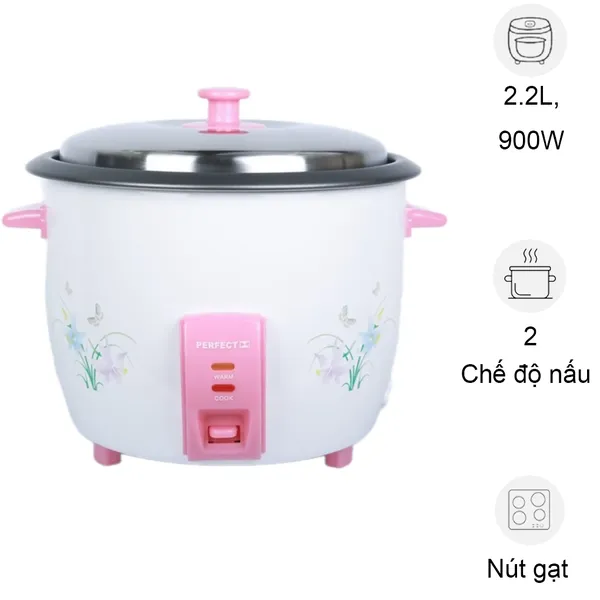 Nồi Cơm Nắp Rời Perfect PF-CR22 2.2 Lít