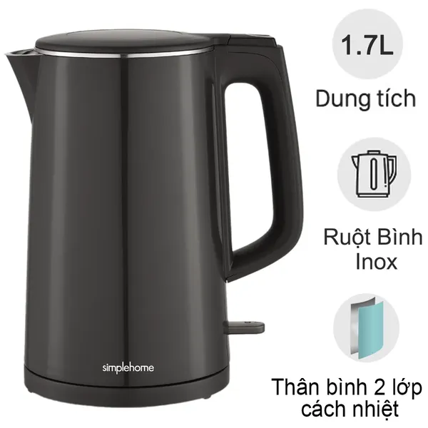 Bình Đun Siêu Tốc Simplehome K123NN 1.7 Lít