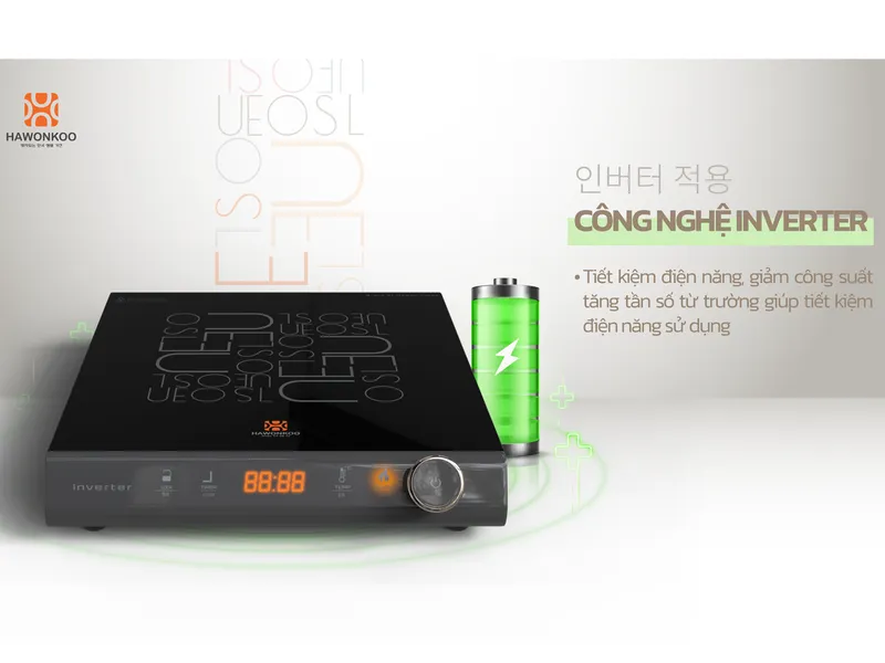 Bếp Điện Từ Đơn Kèm Nồi Lẩu Hawonkoo SEOUL-CEH-108-INVERTER-GR