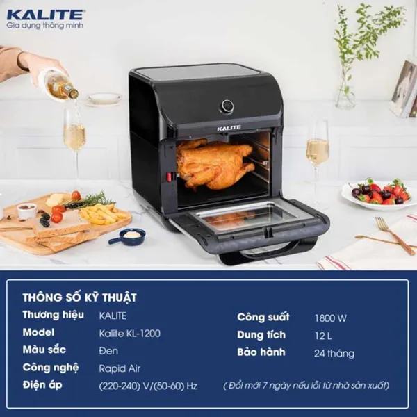 Nồi chiên không dầu Kalite KL-1200