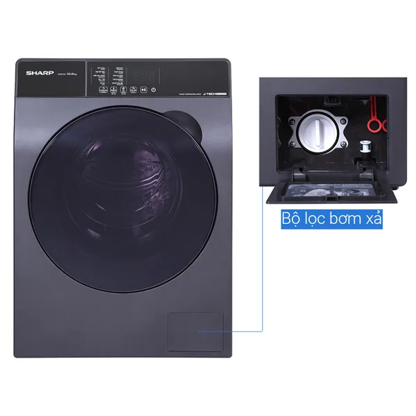 Máy Giặt Sharp Inverter 10.5 Kg ES-FK1054SV-G