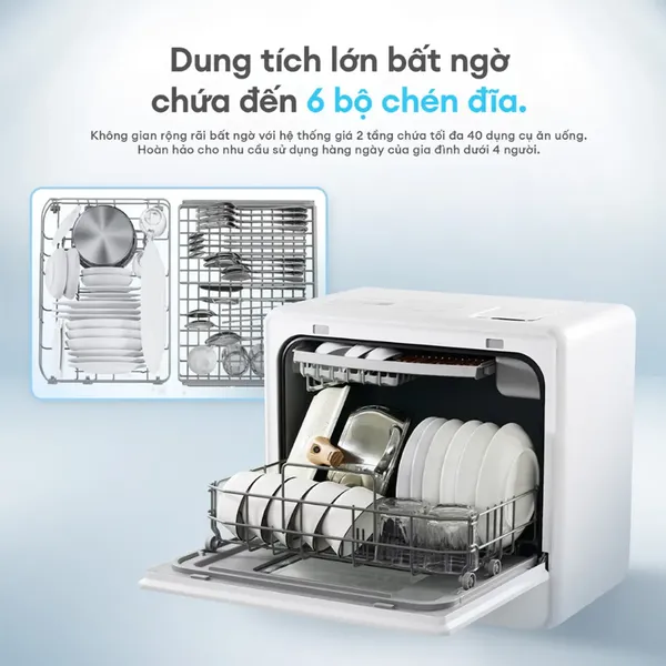 Máy Rửa Chén Bát Để Bàn Thông Minh Kochi C500