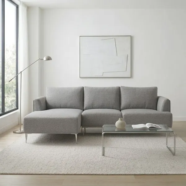 Sofa L (Góc Phải) Lion F1191 Xám Nhạt