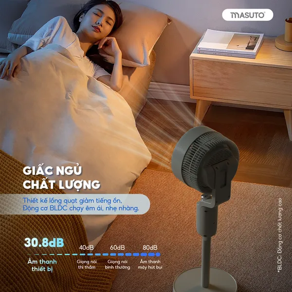 Quạt Đứng Điều Khiển Bằng Giọng Nói Masuto MSSmartAir