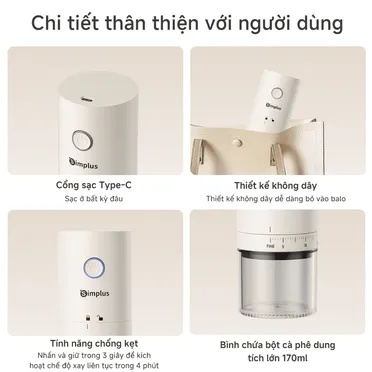 Máy Xay Cà Phê Simplus MDJH005CW00 6