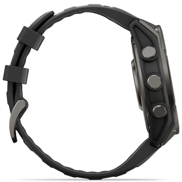 Đồng Hồ Thông Minh Garmin fenix 9 47mm Viền Titanium Carbon Dây Silicone