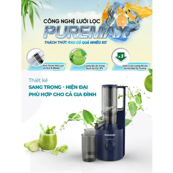Máy Ép Chậm Sunhouse SHD5512