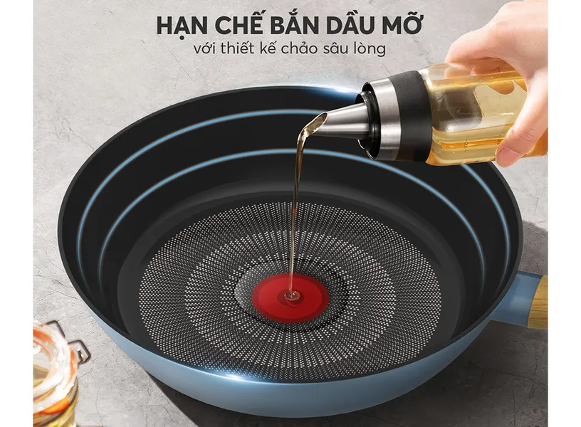 Bộ Nồi Chảo Chống Dính Vân Gỗ Elmich Nature EL-5206MG04