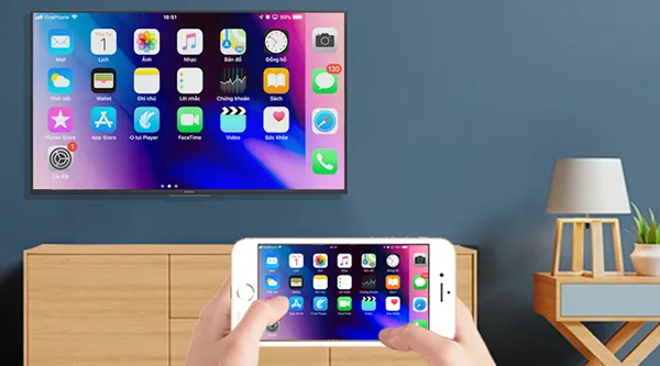 Hướng dẫn cách chuyển hình từ iPhone lên tivi mà không cần dây cáp 