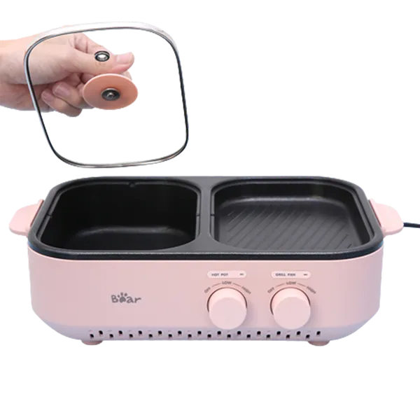 Bếp Lẩu Nướng Đa Năng Bear DKL-C12D1 - Hàng Quốc Tế - Bản Tiếng Anh