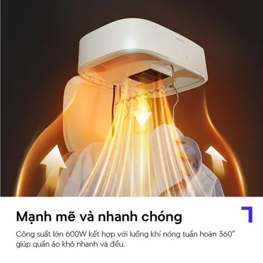 Tủ Sấy Quần Áo Gấp Gọn Lock&Lock END112IVY 600W 12