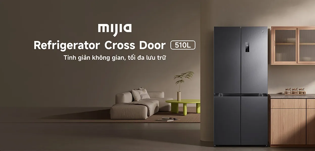 Tủ Lạnh Xiaomi Inverter 510 Lít Mijia Cross Door VN