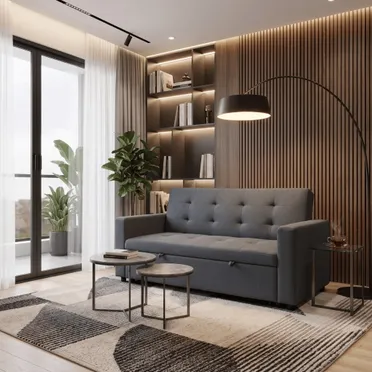Sofa Giường Thư Giãn Elle Xám đậm