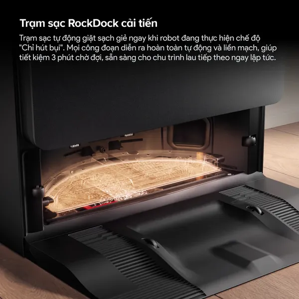 Robot Hút Bụi Roborock Saros 20 Sonic Complete Màu Đen