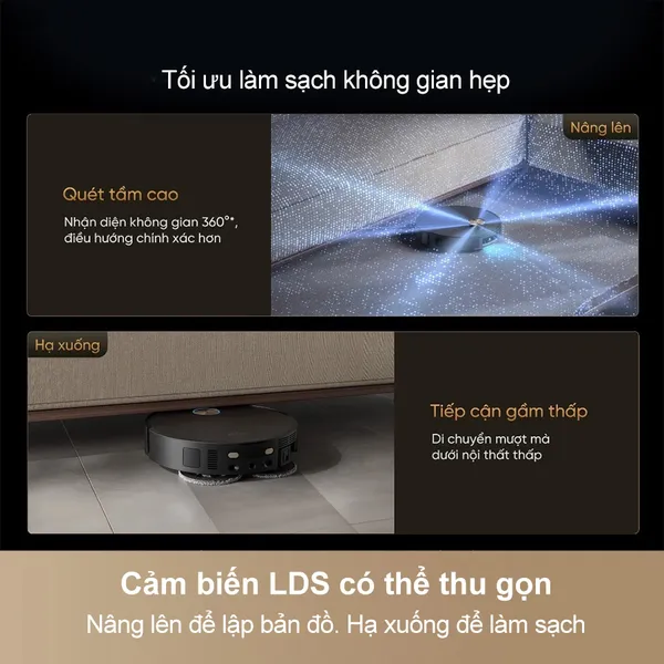 Robot Hút Bụi Lau Nhà Dreame X60 Ultra Extreme Màu Đen