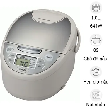 Nồi Cơm Điện Tử Tiger JAX-S10W 1 Lít - Nhật Bản