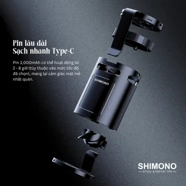 Quạt Đeo Thắt Lưng Shimono SM-WF38 3