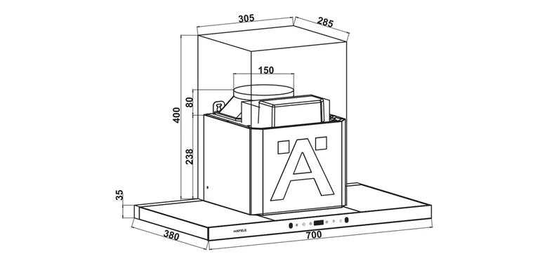 Máy Hút Mùi Áp Tường Hafele HC-H706WB (533.87.378) 0
