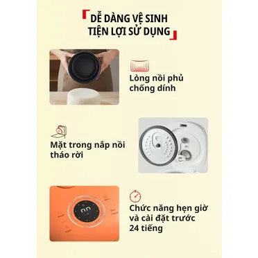 Nồi Cơm Điện Tử Mini Tefal Pop RK5352Y0 5