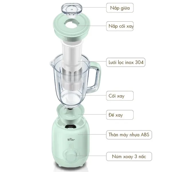 Máy Xay Sinh Tố Đa Năng Bear LLJ-B12K1 1.2 Lít
