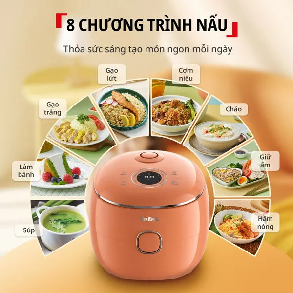 Nồi Cơm Điện Tử Mini Tefal Pop RK535TY0