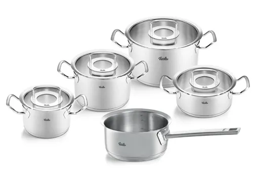 Bộ Nồi Fissler Original Profi 5 Món Nắp Kính Có Quánh