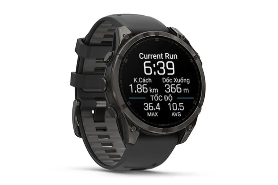 Garmin Fenix 8 Sapphire 47mm Viền Titanium Dây Silicone 1