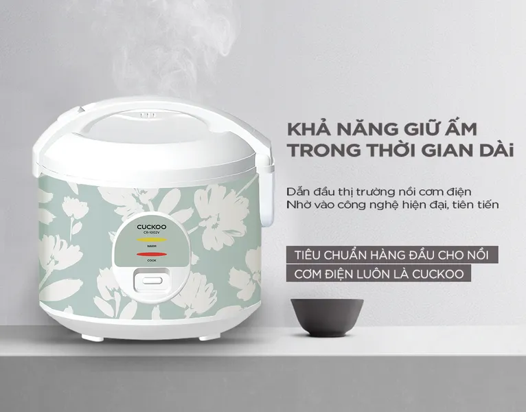 Nồi Cơm Điện Cuckoo CR-1002V/GRWHCRVNCKV 1.8 Lít