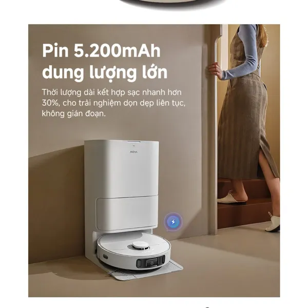 Robot Hút Bụi Lau Nhà Mova E40 Ultra