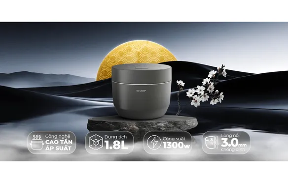 Nồi Cơm Điện Áp Suất Cao Tần Sharp KS-XW181V-S 1.8 Lít 6