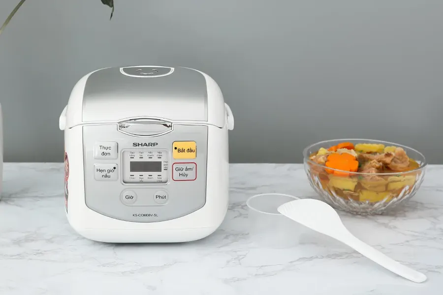 Nồi Cơm Điện Tử Sharp KS-COM08V-SL 0.72 Lít
