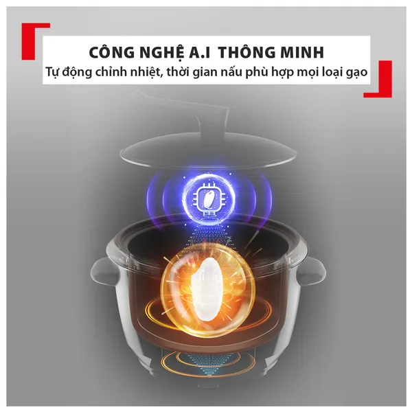 Nồi Cơm Điện Tử Tefal 1.8 Lít RK1088Y0