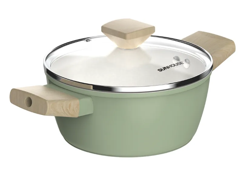 Bộ Nồi Phủ Sứ Nano Đáy Từ Sunhouse Healthy SHG7979MT3