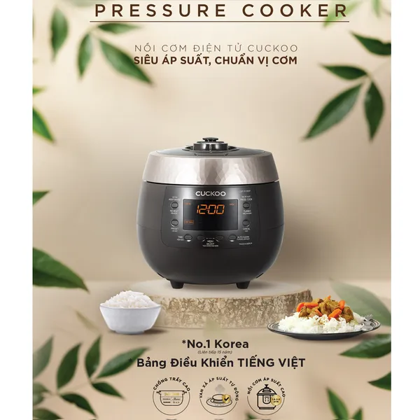 Nồi Cơm Điện Tử Áp Suất Cuckoo CRP-R0600F 1.08 Lít - Hàn Quốc