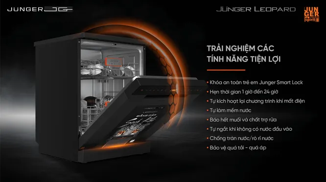 Máy Rửa Bát Junger Leopard DWJ-183-VG - Xuất Xứ Thái Lan 16