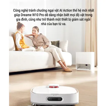 Robot Hút Bụi Lau Nhà, Tự Giặt Giẻ Lau Dreame W10 Pro 6