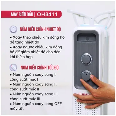 Máy Sưởi Dầu Fujihome OH8411 5