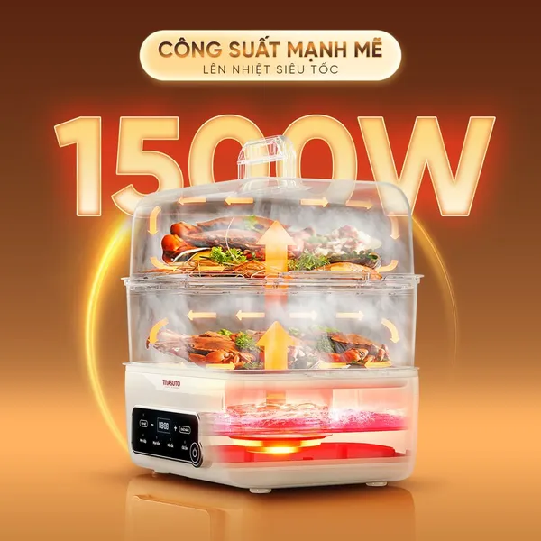 Nồi Hấp Điện Đa Năng Masuto MSSteam 14.5 Lít