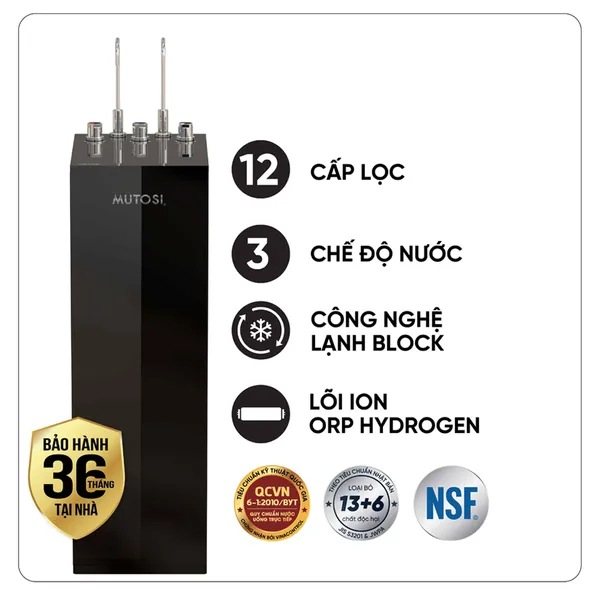 Máy Lọc Nước Nóng Lạnh Nguội Đèn UV Khử Khuẩn Mutosi MP-S119UV 11 Lõi